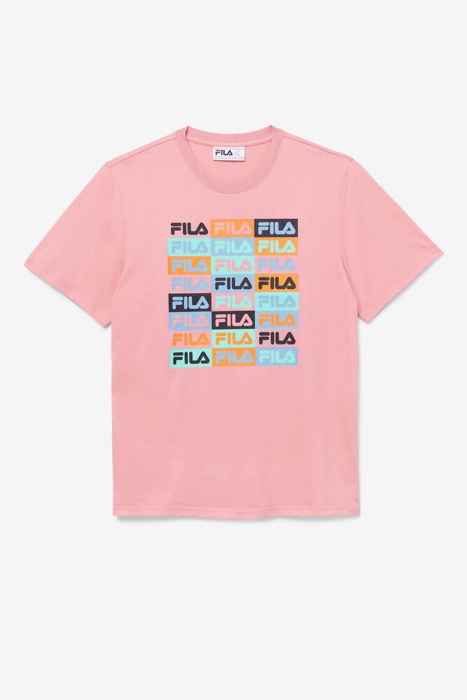 Fila T シャツ メンズ ピンク Broden 7243-BMISC